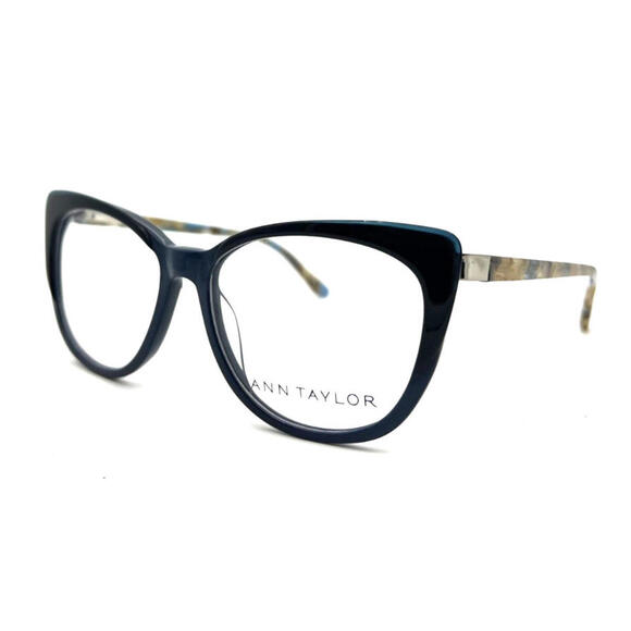 NEW ANN TAYLOR AT336 C03 DEEP CYAN AUTHENTIC EYEGLASSES 52 - 16 - 135